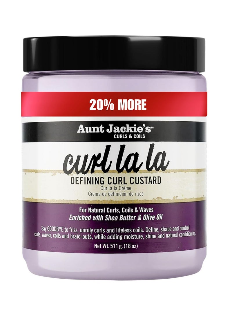 Aunt Jackie's Curl La La Defining Curl Custard for Curls & Coils – 511 g - Image 1